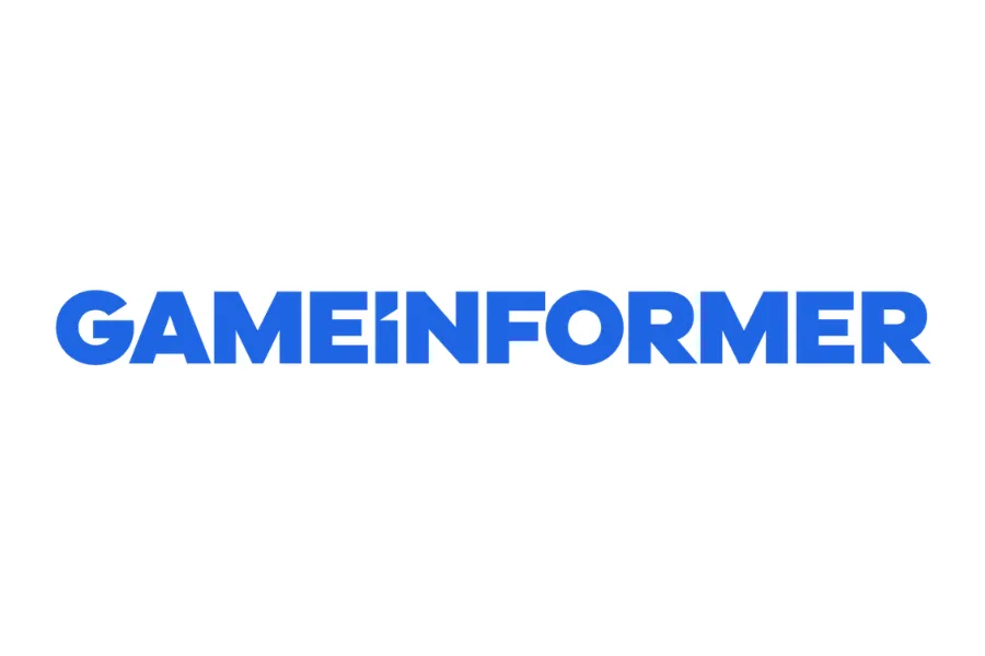 Game Informer workmark in blue.